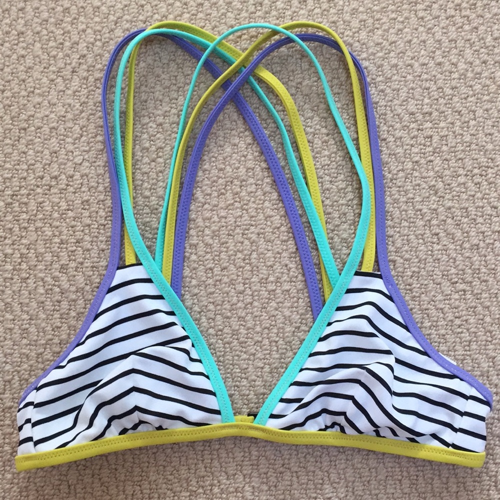 Cross Back Triangle Bikini Top